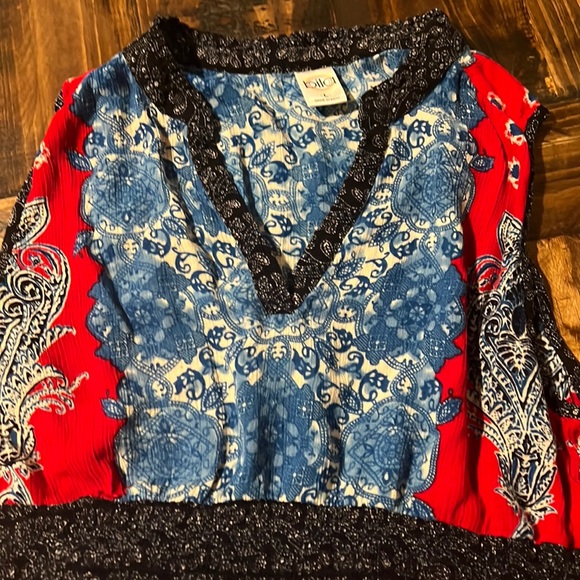 Size L boho asymmetrical bottom dress EUC - Picture 2 of 4